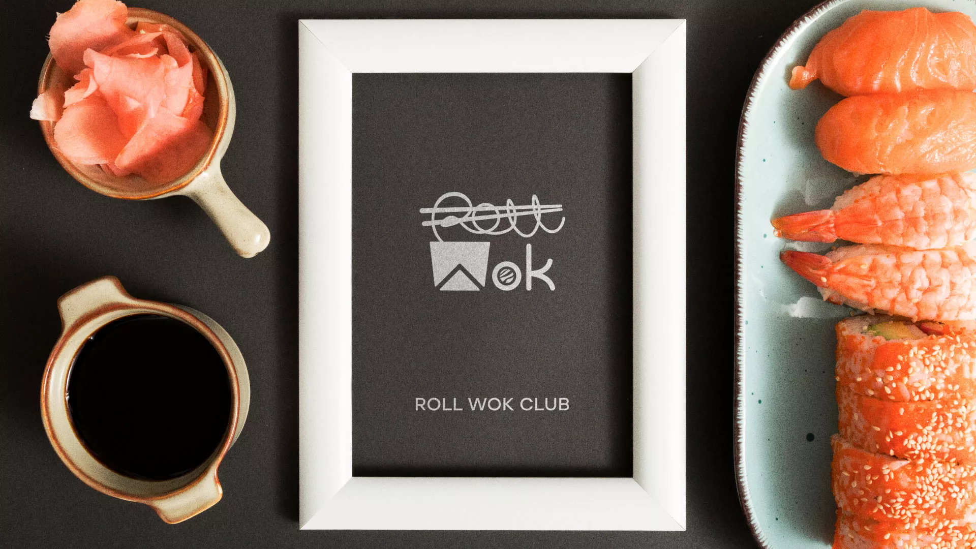 Разработка логотипа суши-бара «Roll Wok Club» в Светогорске