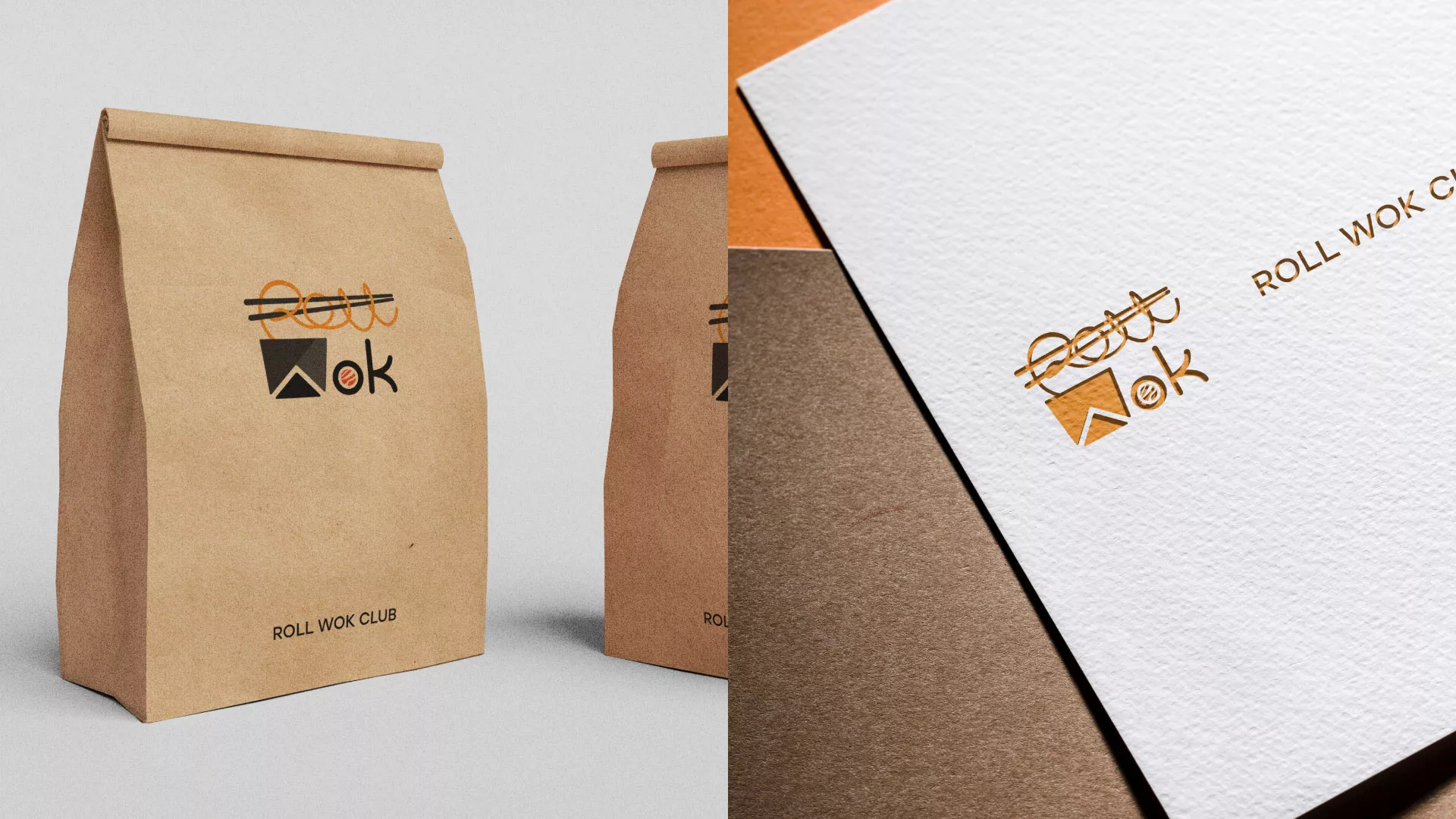 Разработка логотипа суши-бара «Roll Wok Club» в Светогорске