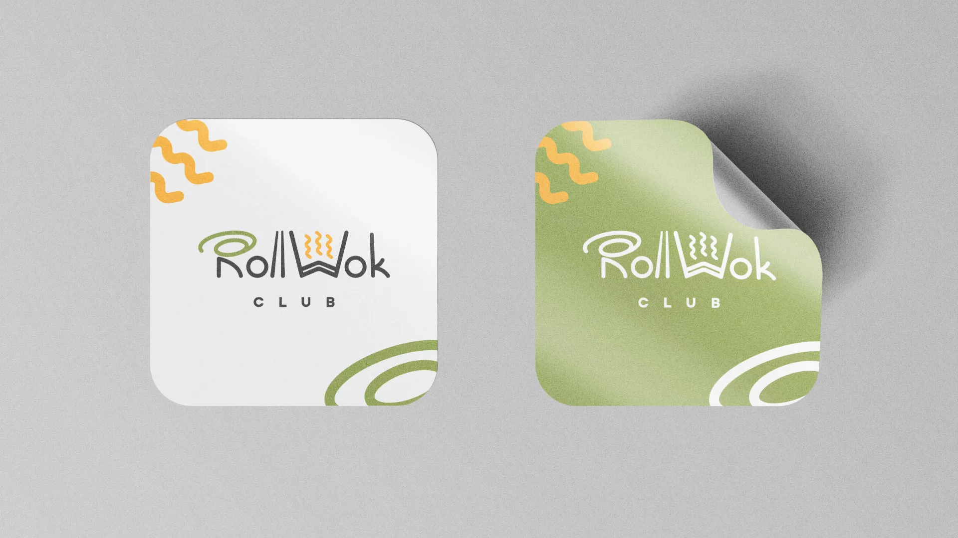 Разработка логотипа и фирменного стиля суши-бара «Roll Wok Club» в Светогорске